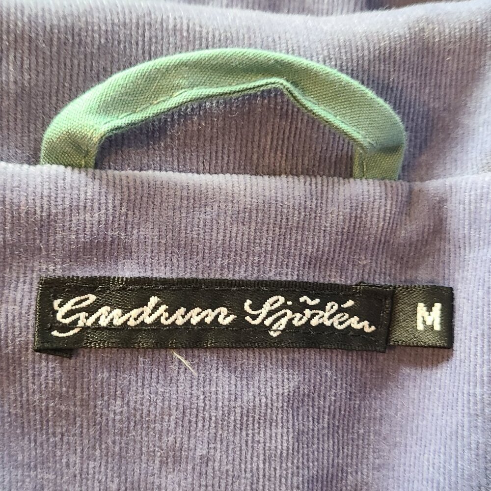 GUDRUN SJODEN FITTED BLAZER JACKET LAVENDER STRETCH MICROWALE CORDUROY sz M - Picture 5 of 7
